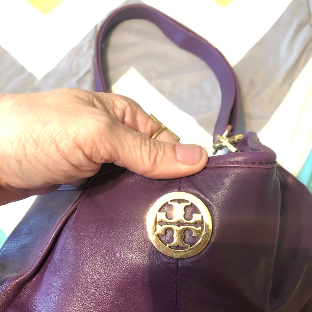 Tory Burch Purple Crossbody Fold Over Purse
